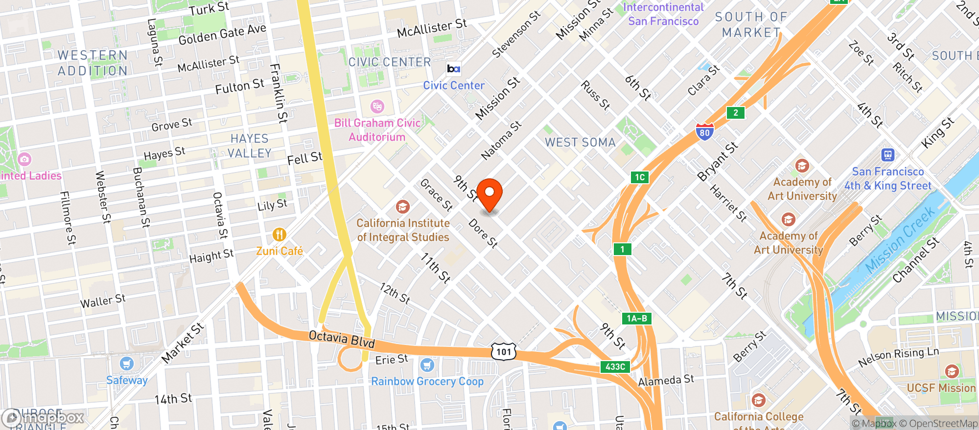 Map showing Diana Market