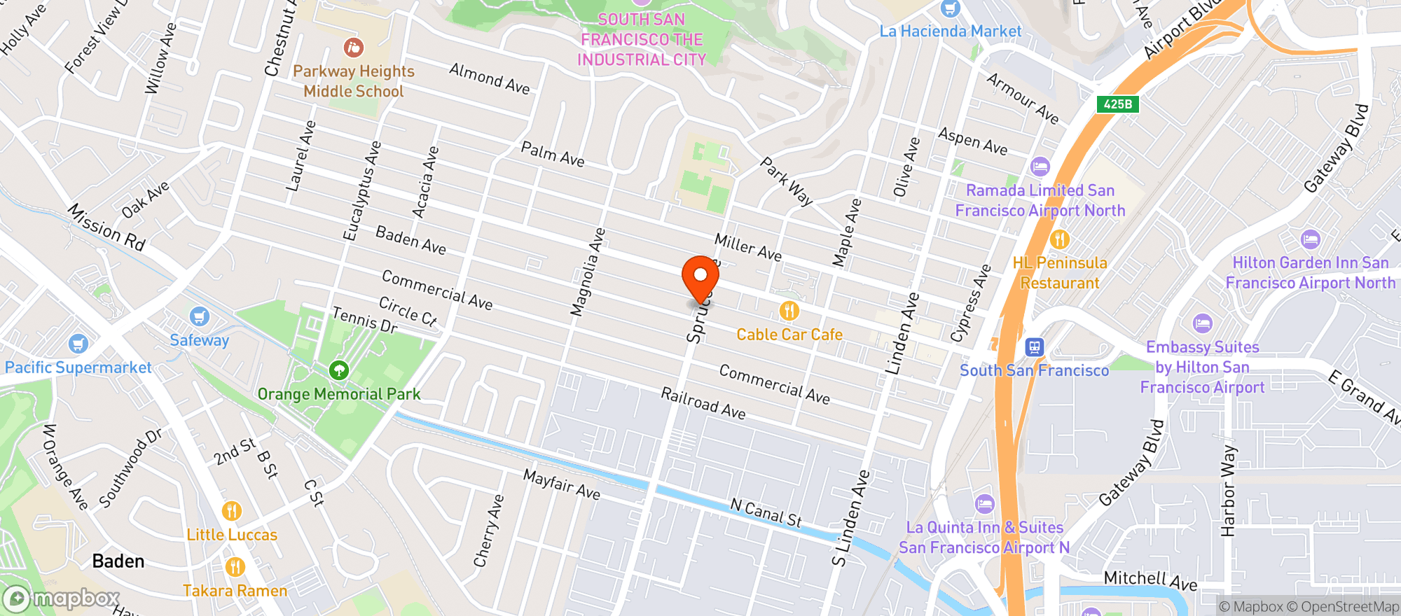 Map showing Sf Wine & Spirits