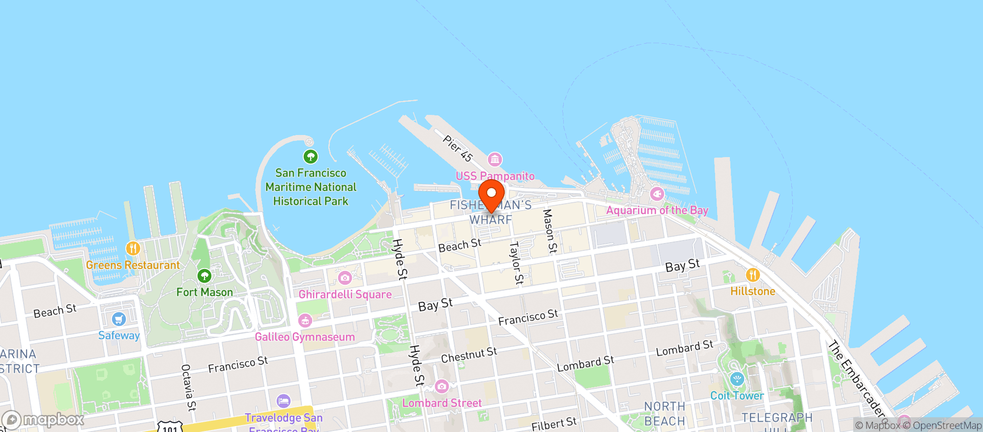 Map showing Seaweed Sf (jefferson St)