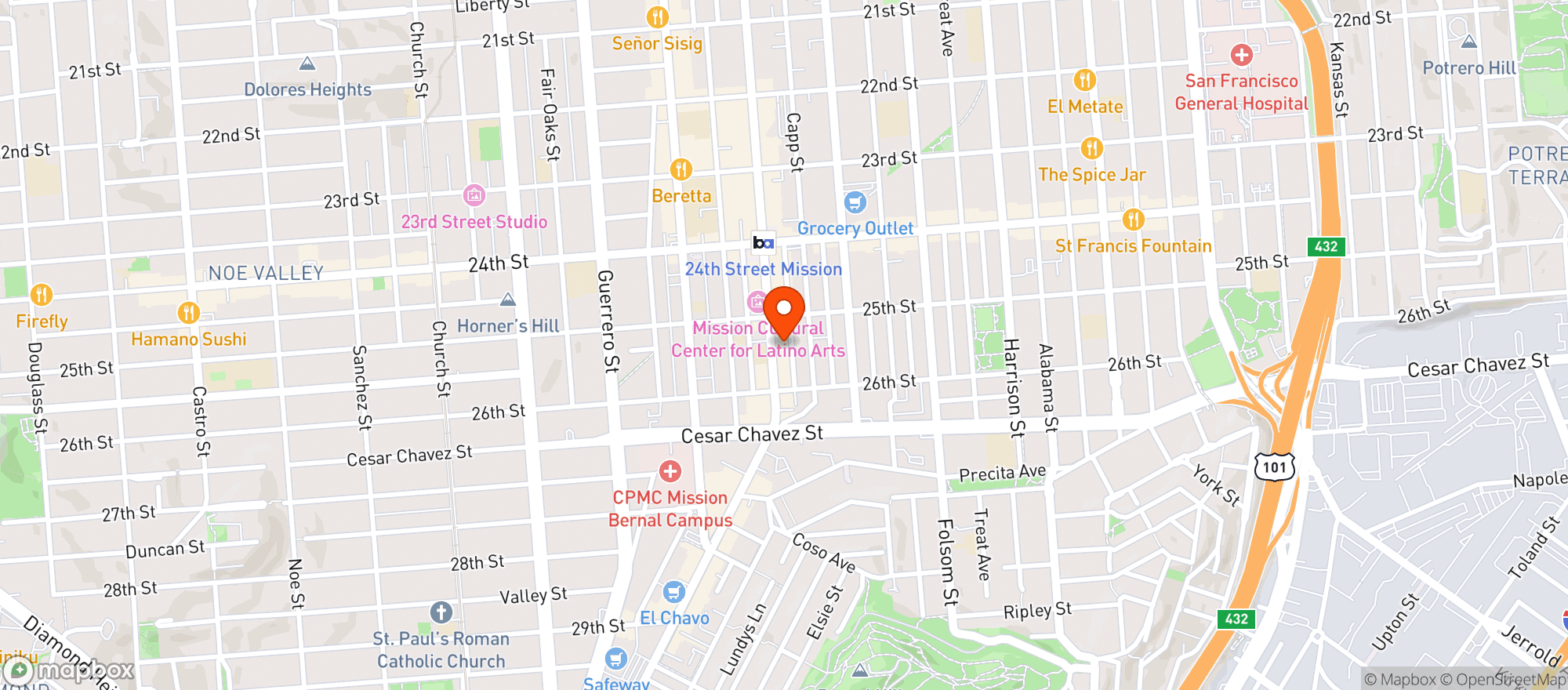 Map showing EVIL EYE