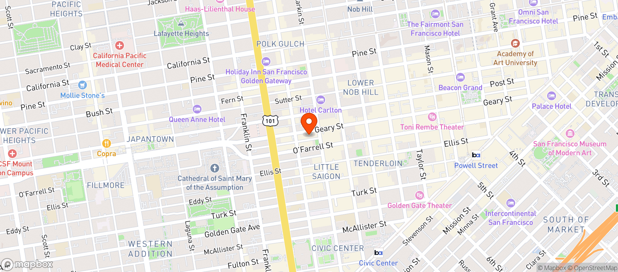 Map showing Amsterdam Cafe