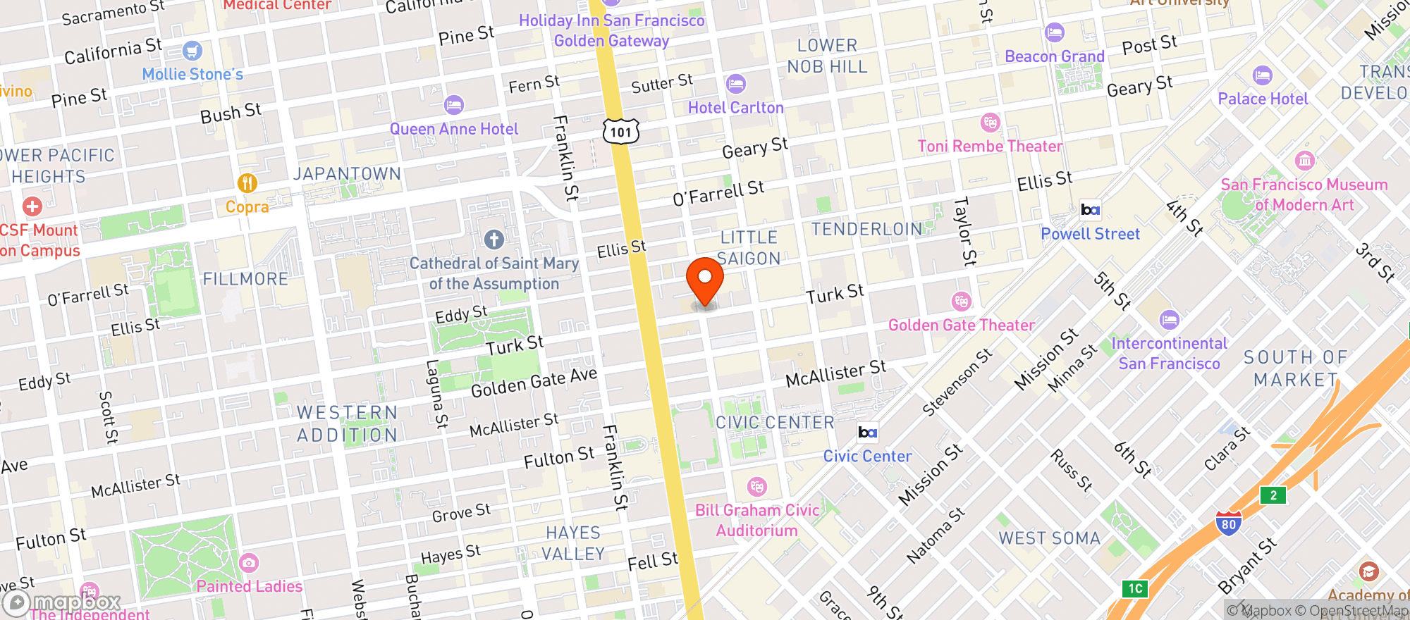 Map showing Whitechapel Gin Bar