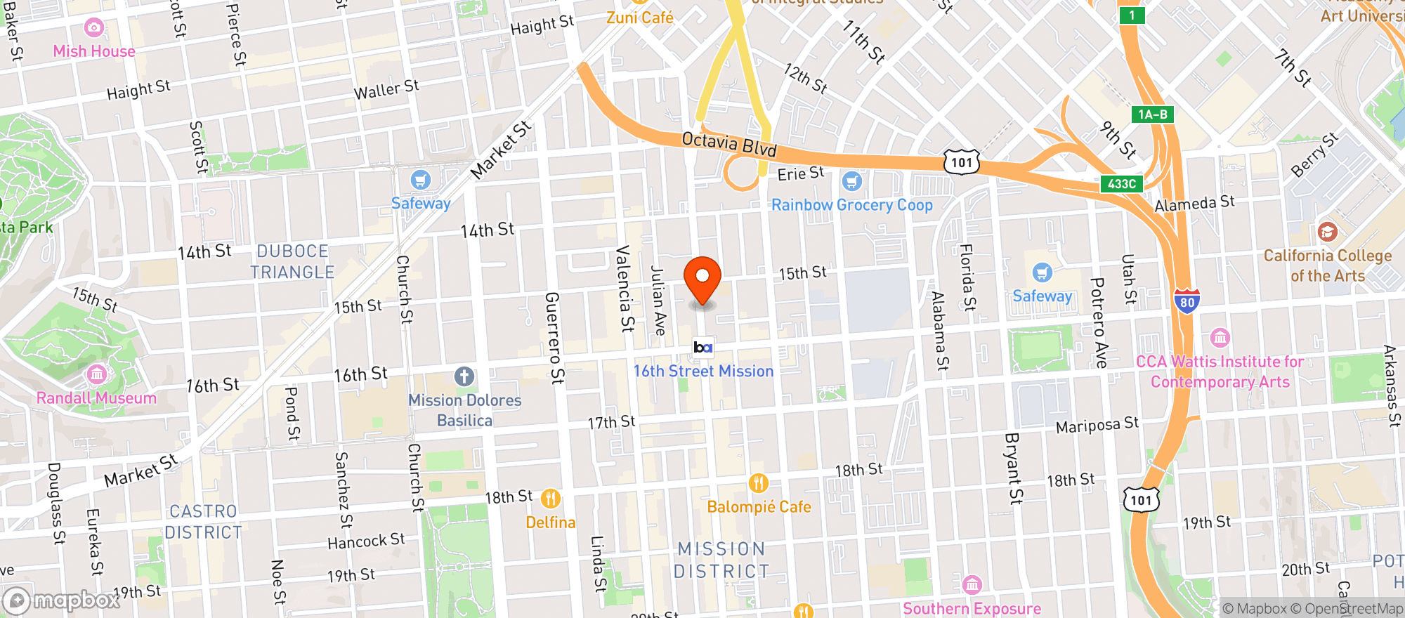 Map showing S & M Liquor & Market