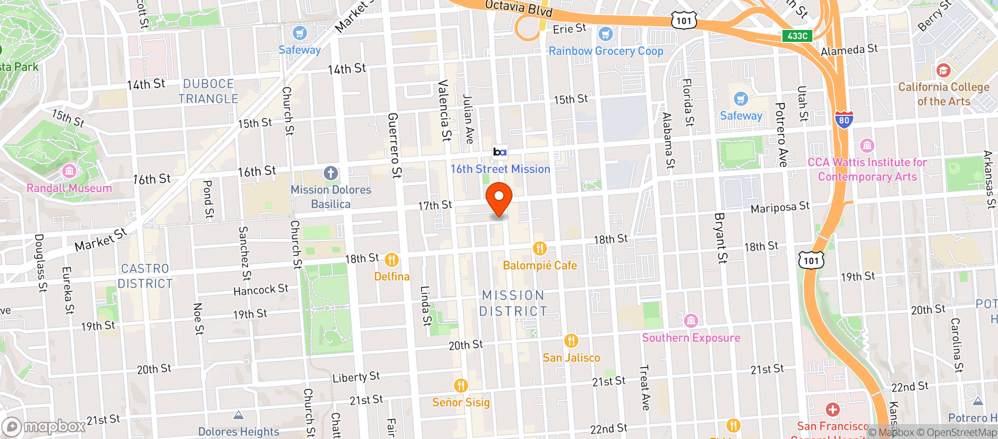 Map showing The Sycamore