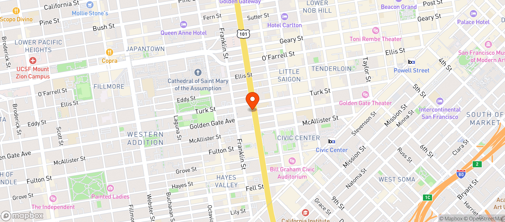 Map showing Maxs Opera Cafe