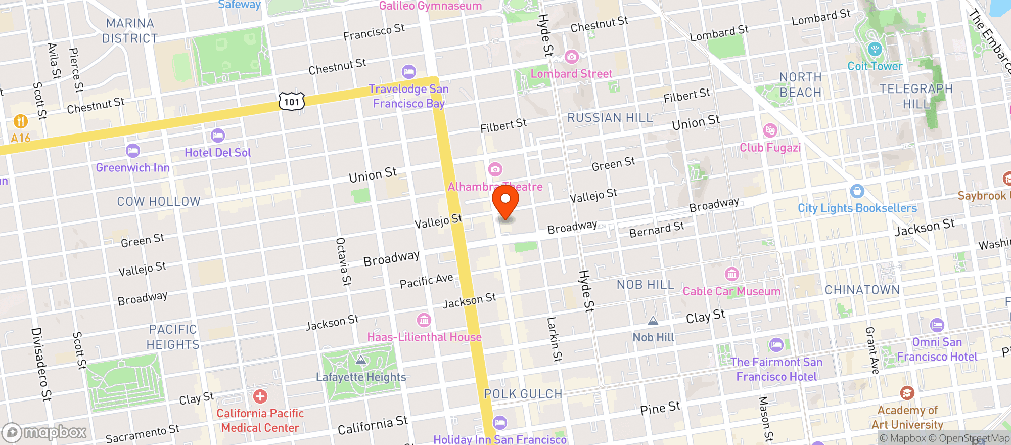 Map showing Bi-Rite Polk