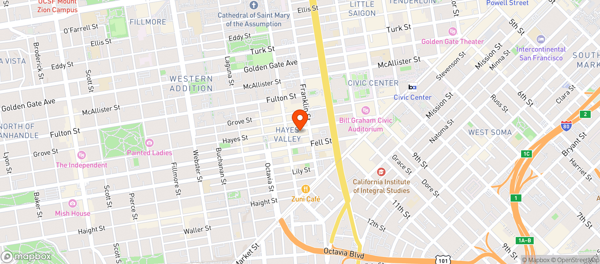 Map showing Boisson- San Fransisco
