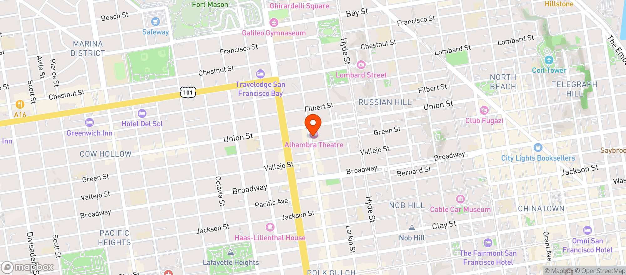 Map showing Restaurant Nisei