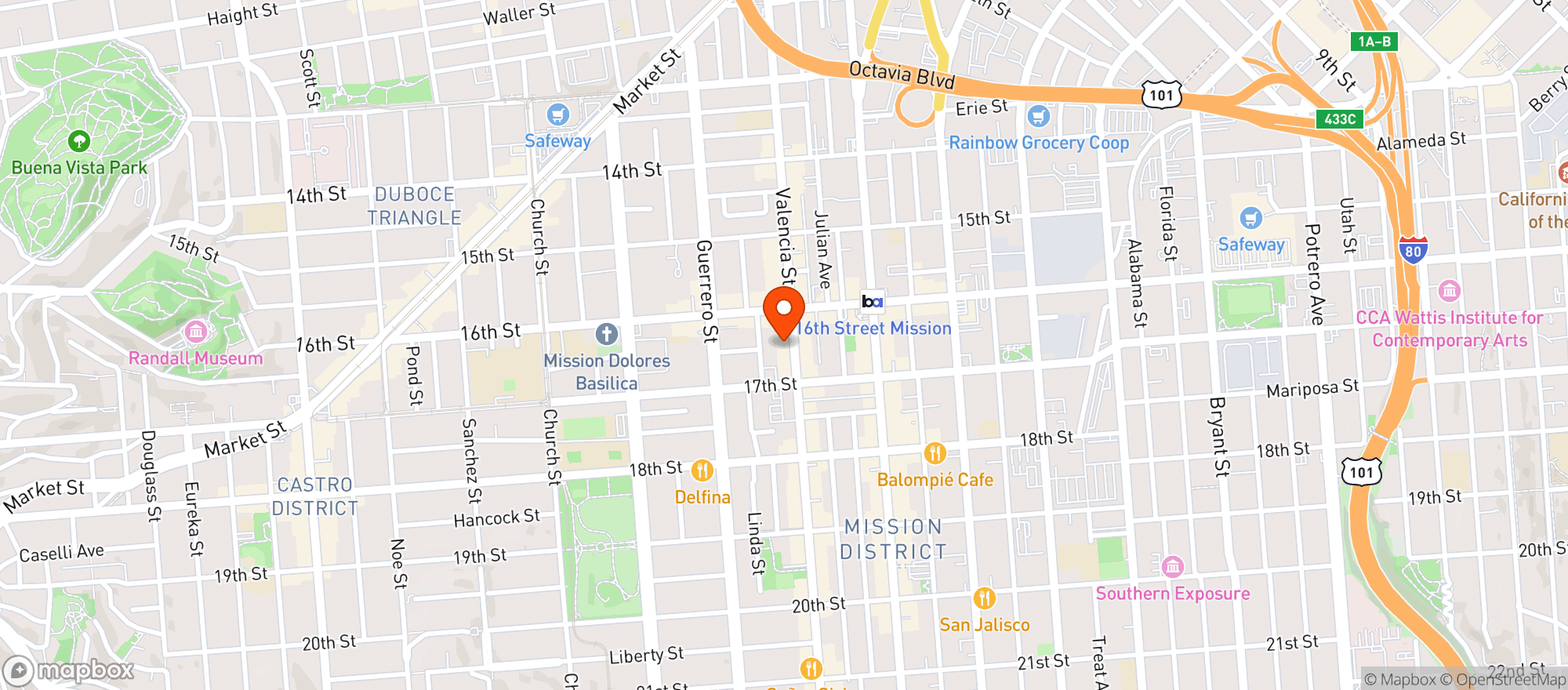 Map showing Puerto Alegre Restaurant
