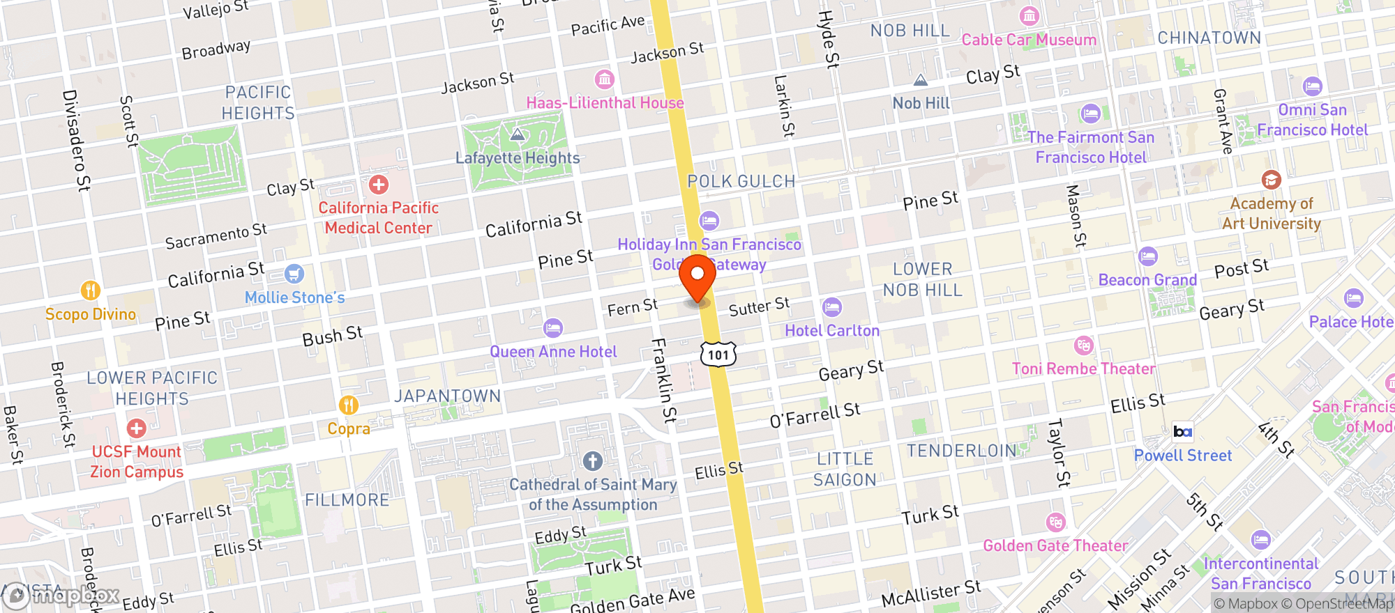 Map showing BevMo