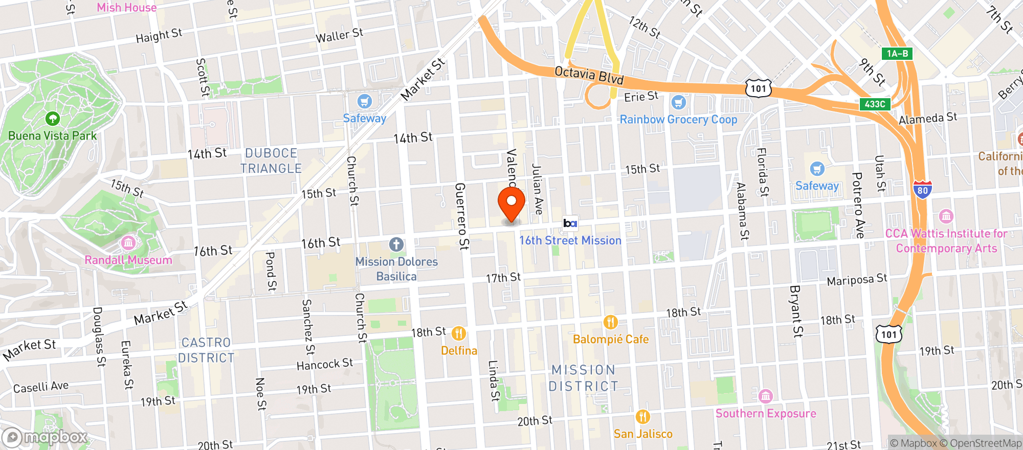 Map showing Foodhall