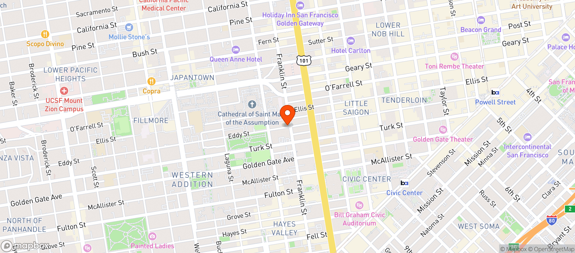 Map showing Usa Market