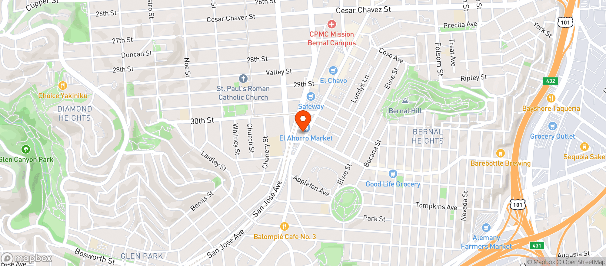 Map showing The Rabbit Hole