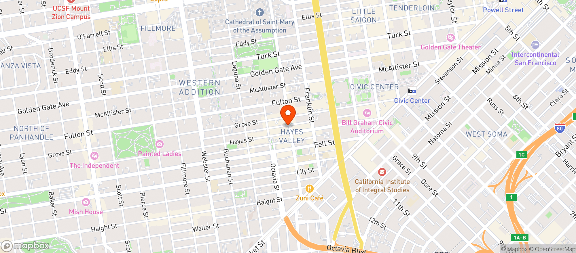 Map showing Fig & Thistle Apothecary