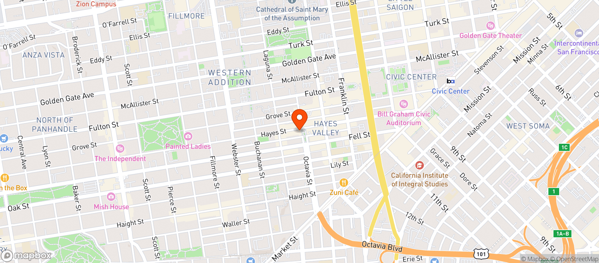 Map showing Hazies