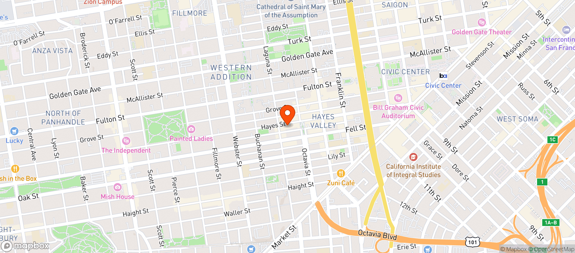 Map showing Nabilas Health Food