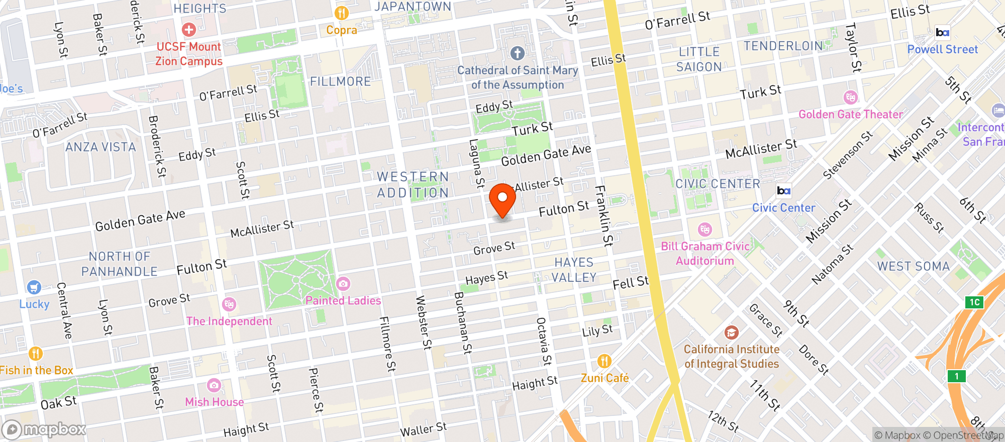 Map showing Trader Joes