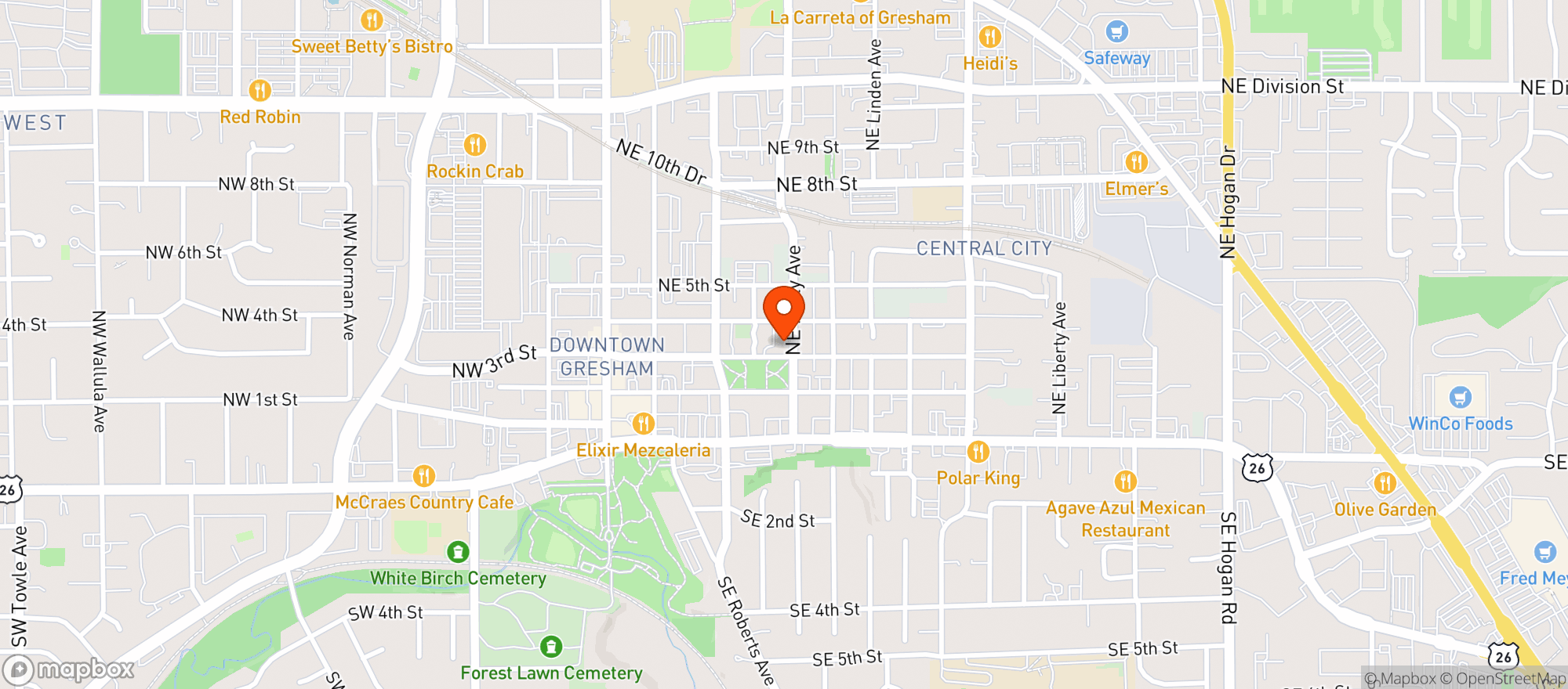 Map showing Free Spirited Portland