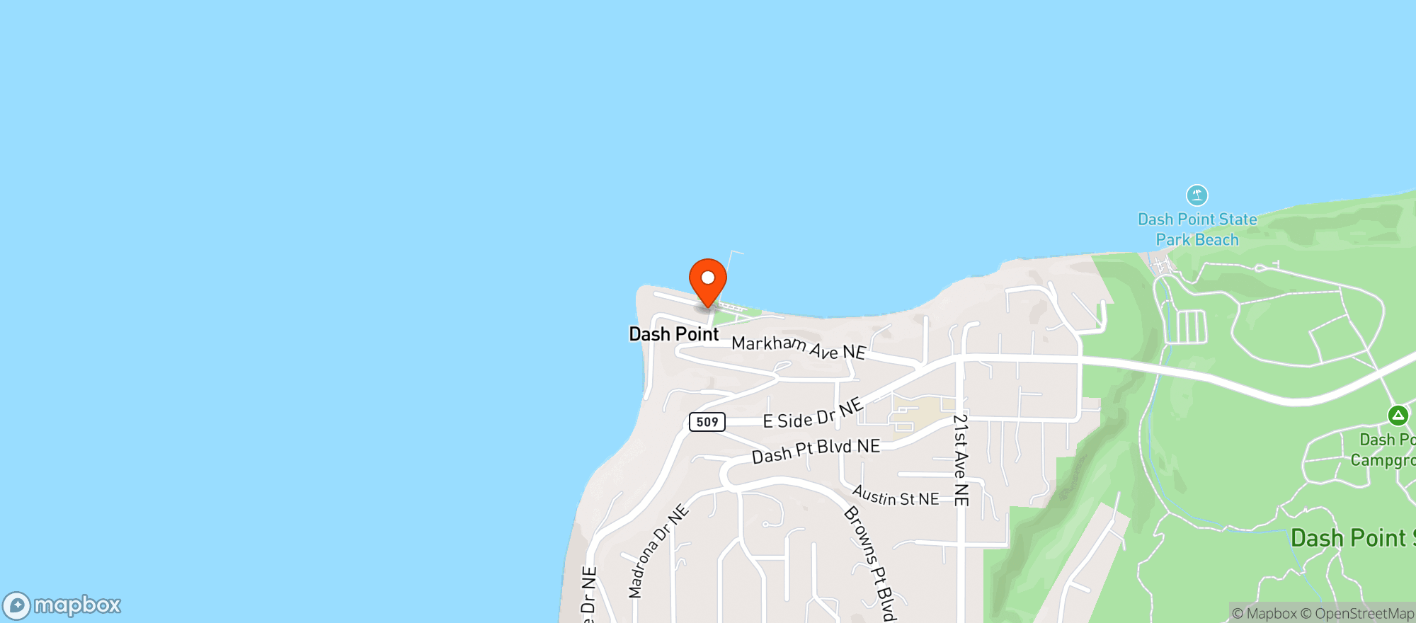 Map showing Ginos At The Point