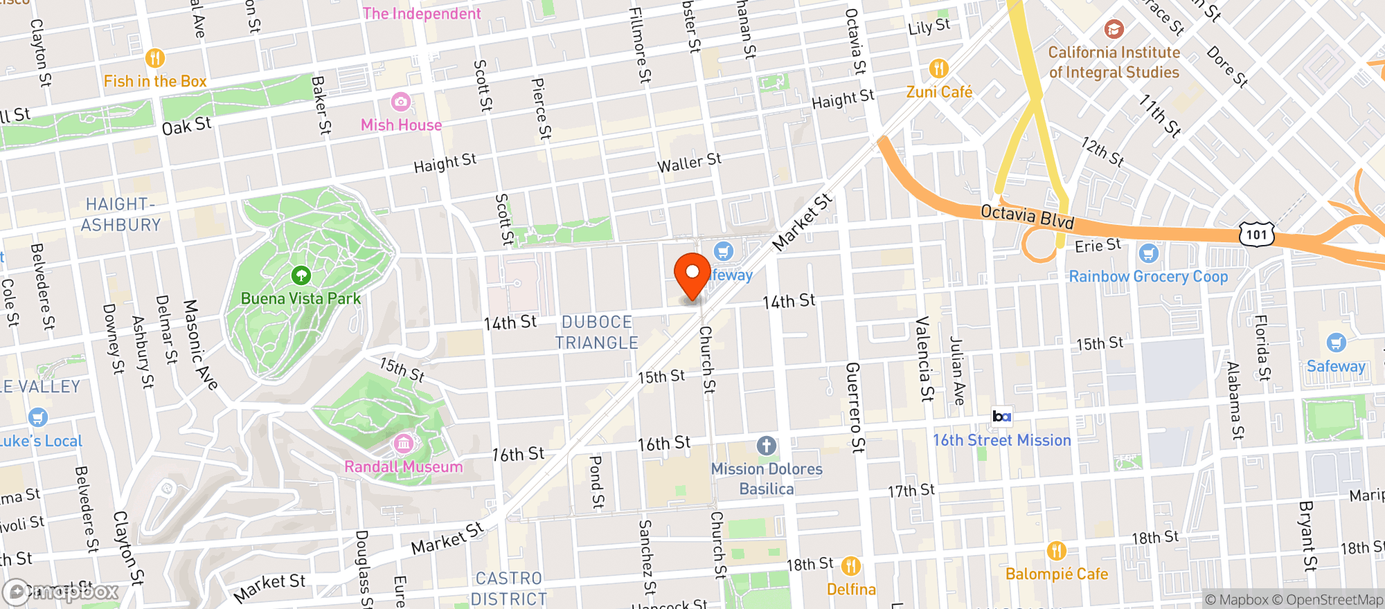 Map showing Georges Market