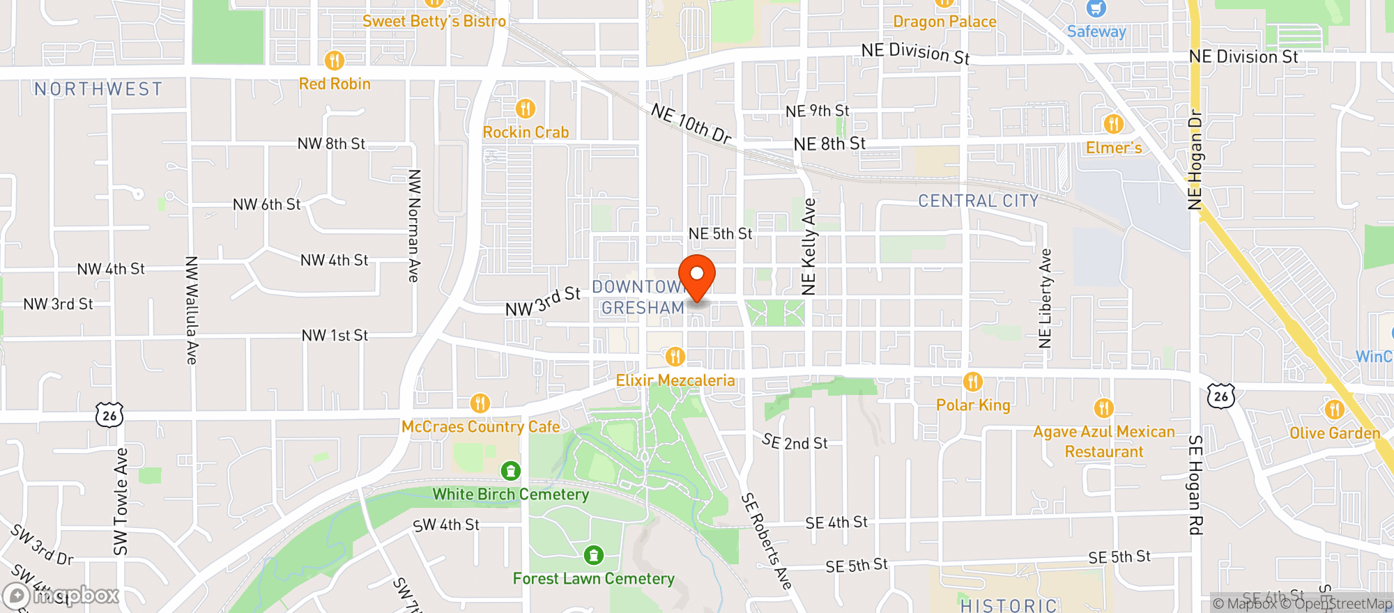 Map showing Blue Pine Grill #3