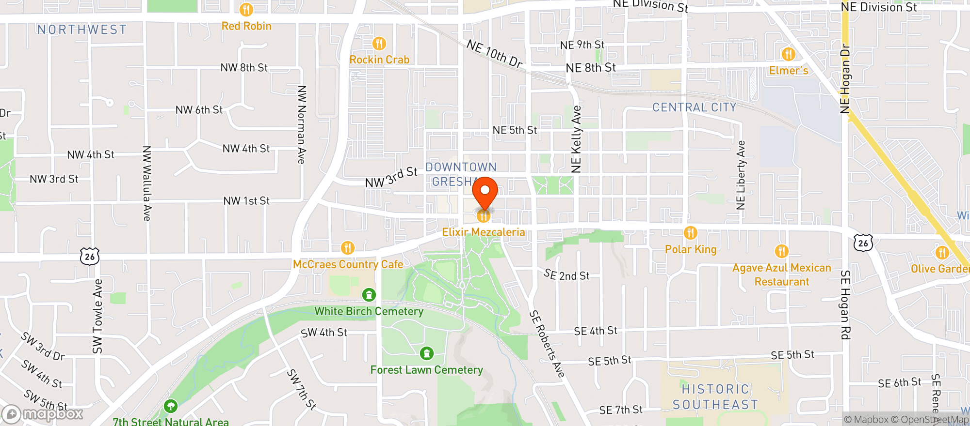 Map showing CHEAP CHARLIES