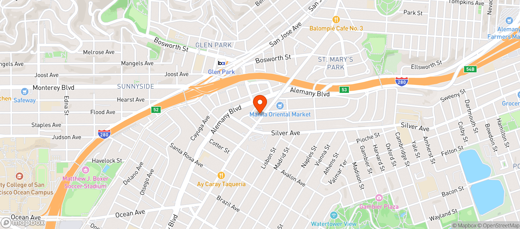 Map showing The Green Cross - Sf