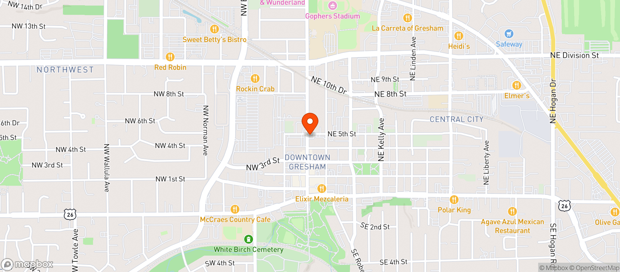 Map showing Spinellas Off The Wall