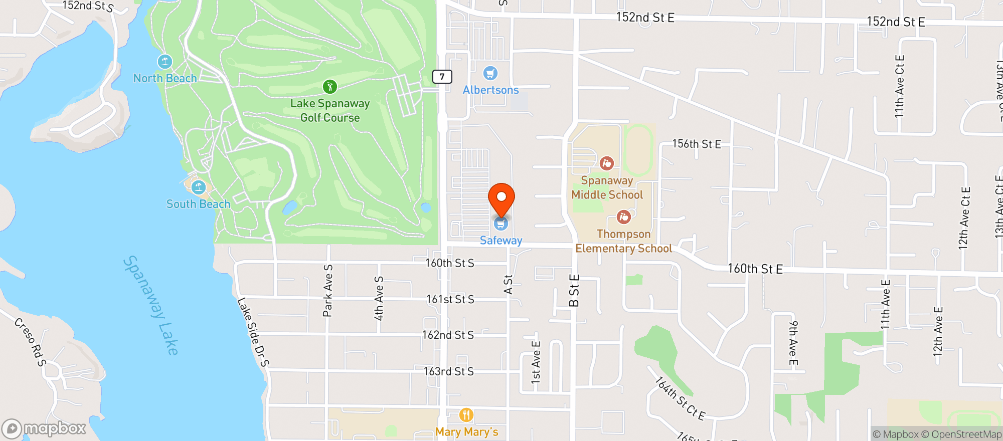 Map showing Safeway