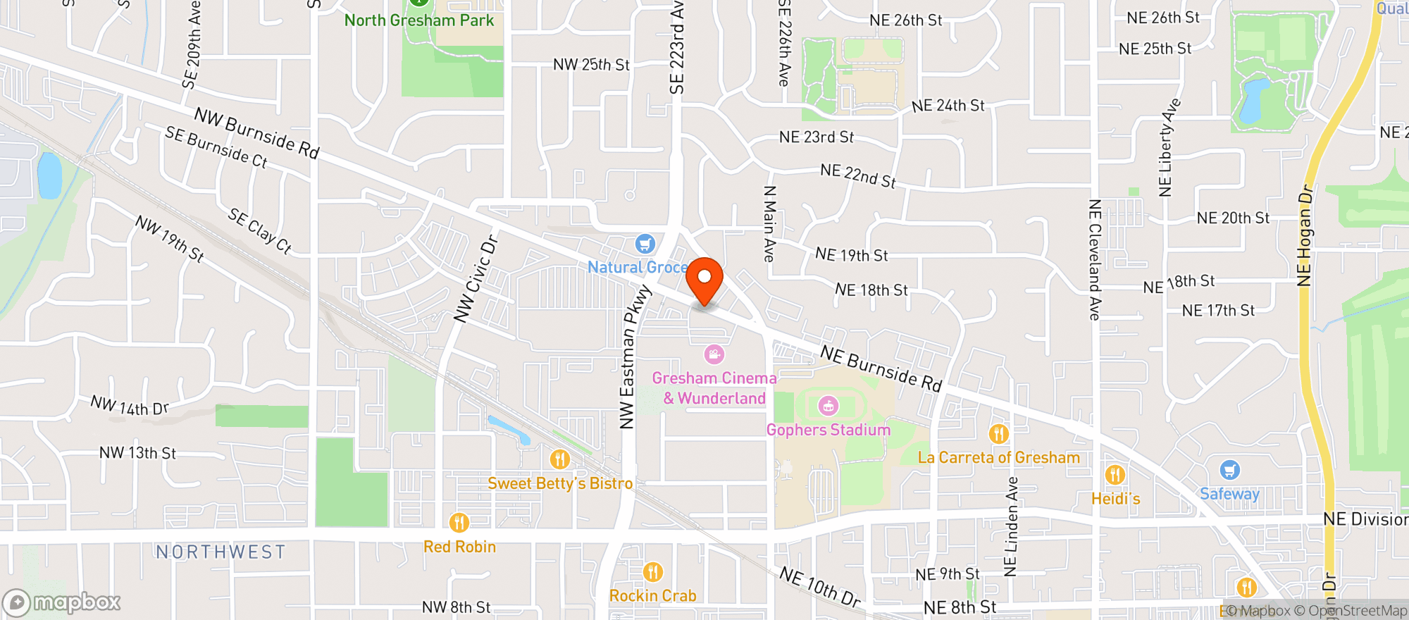 Map showing Red Lobster