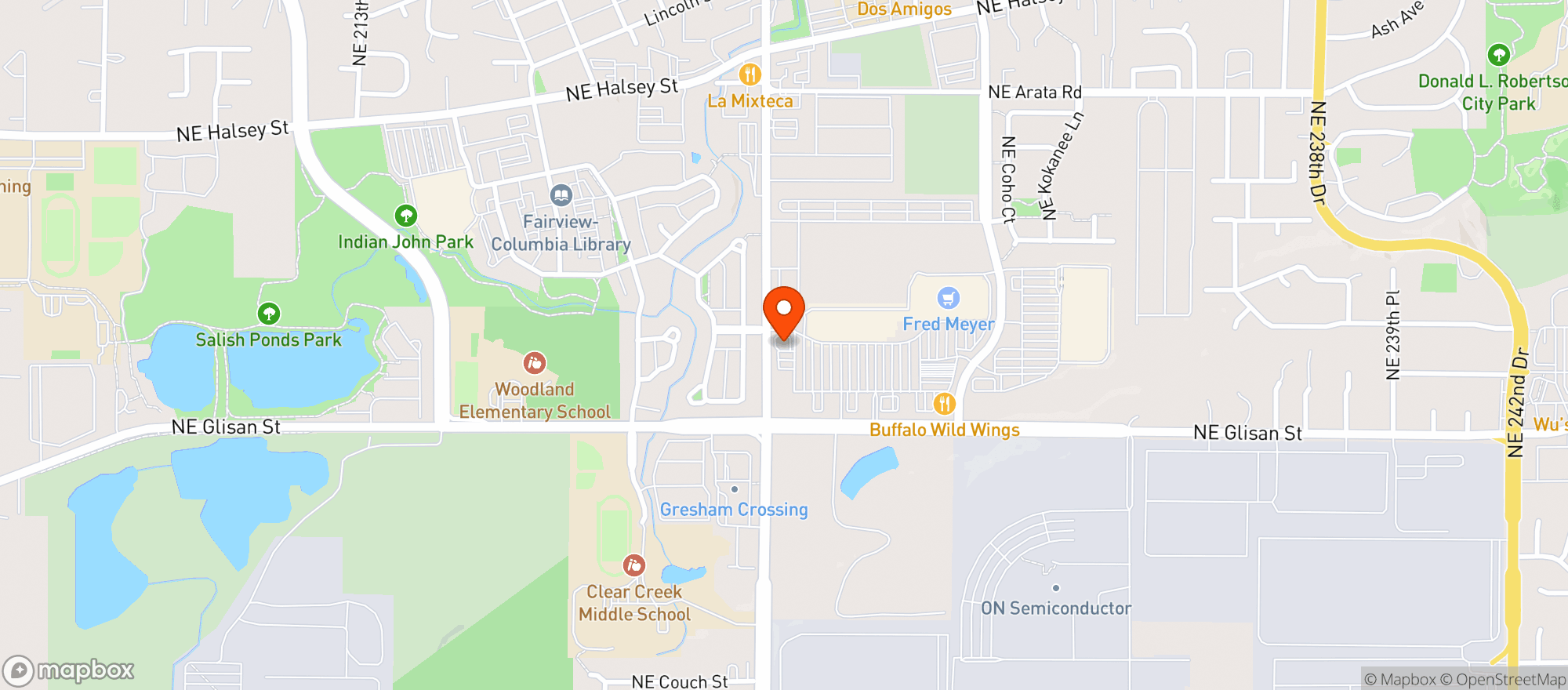 Map showing Gnc