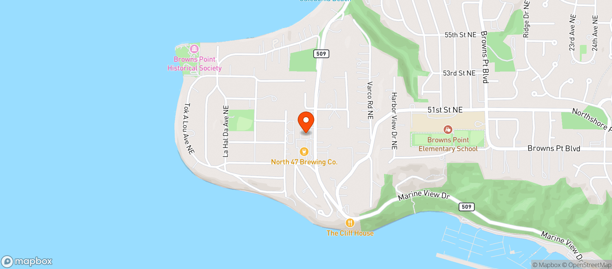 Map showing LIGHTHOUSE MARKET - Tacoma
