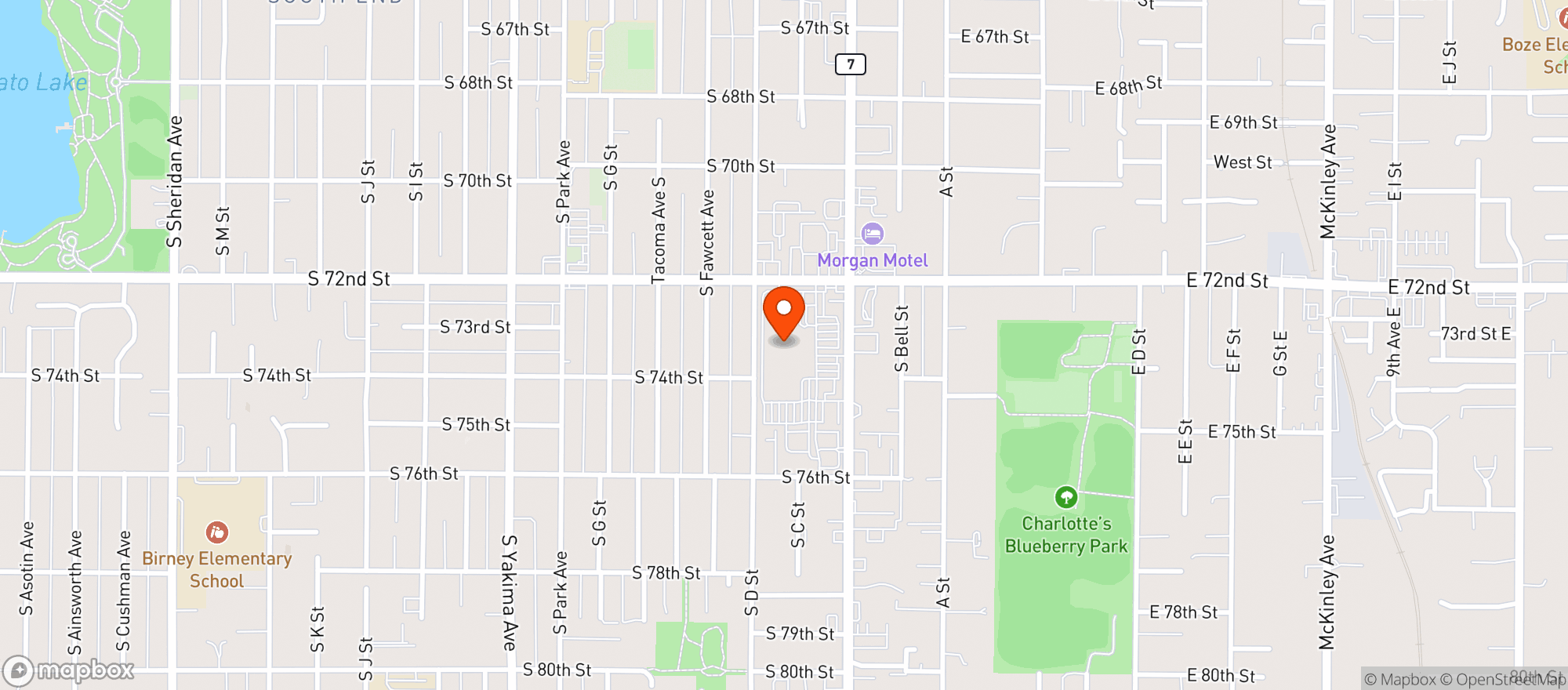 Map showing Fred Meyer