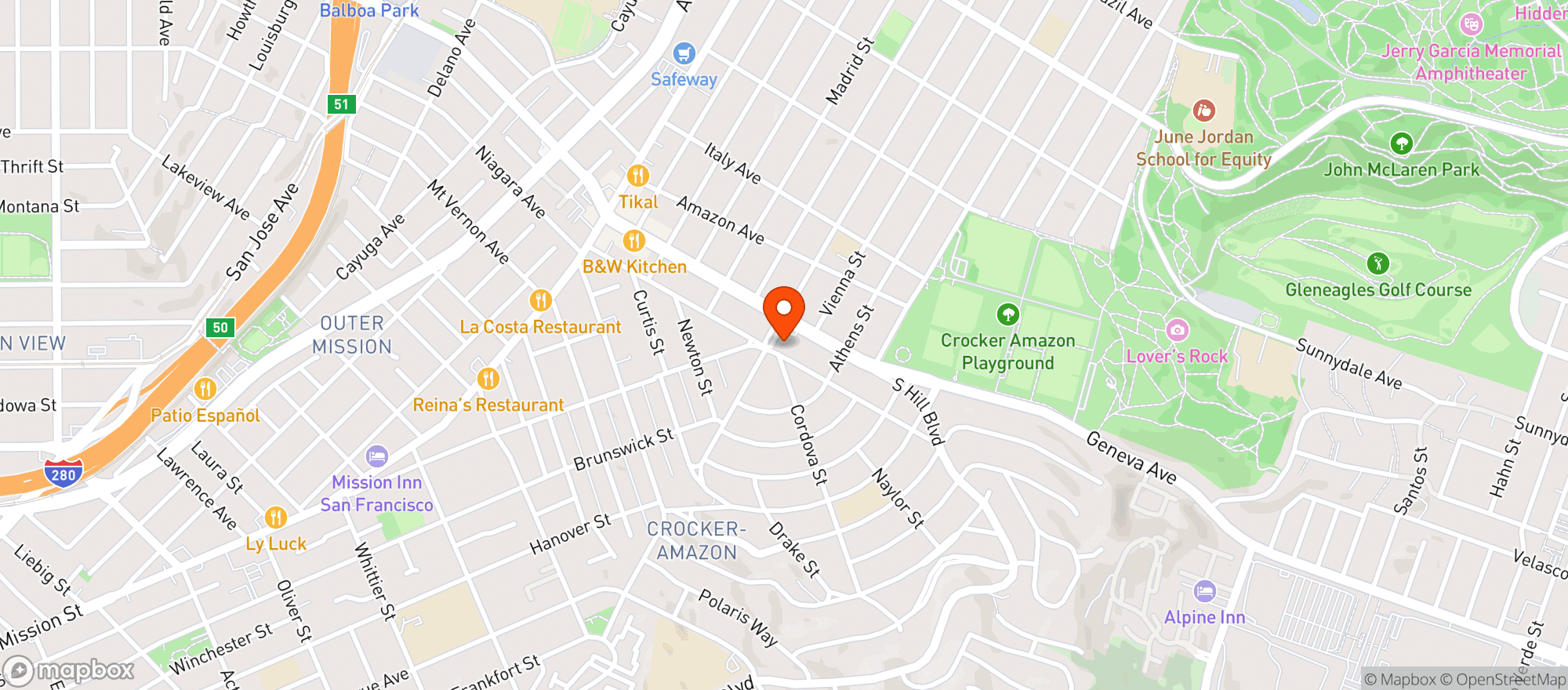 Map showing Cordova Market