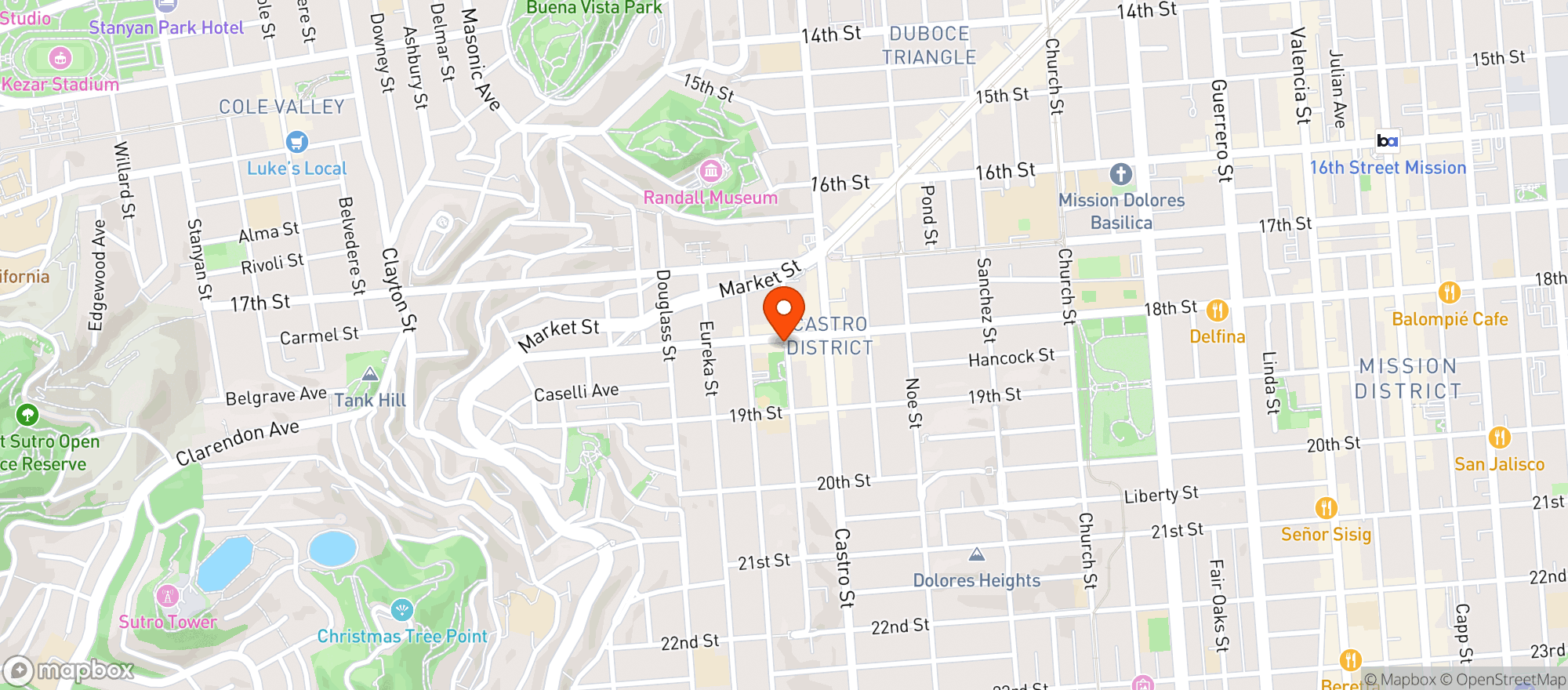 Map showing Mollie Stones Market #8