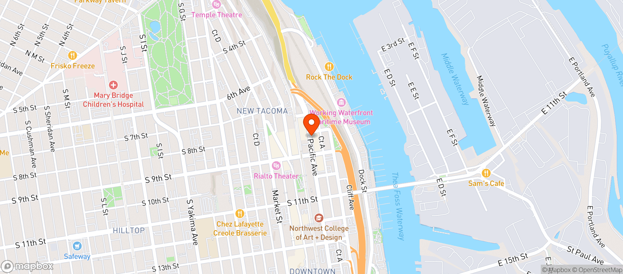 Map showing Office Bar & Grill