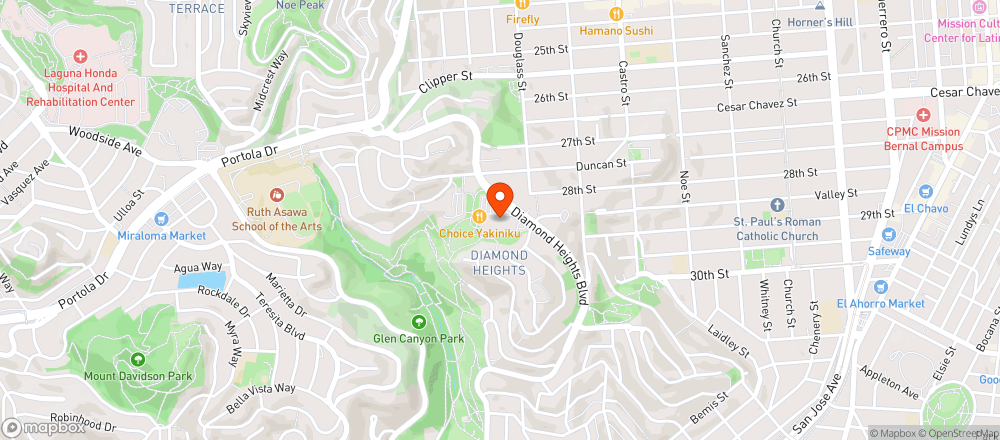 Map showing Walgreens #1109