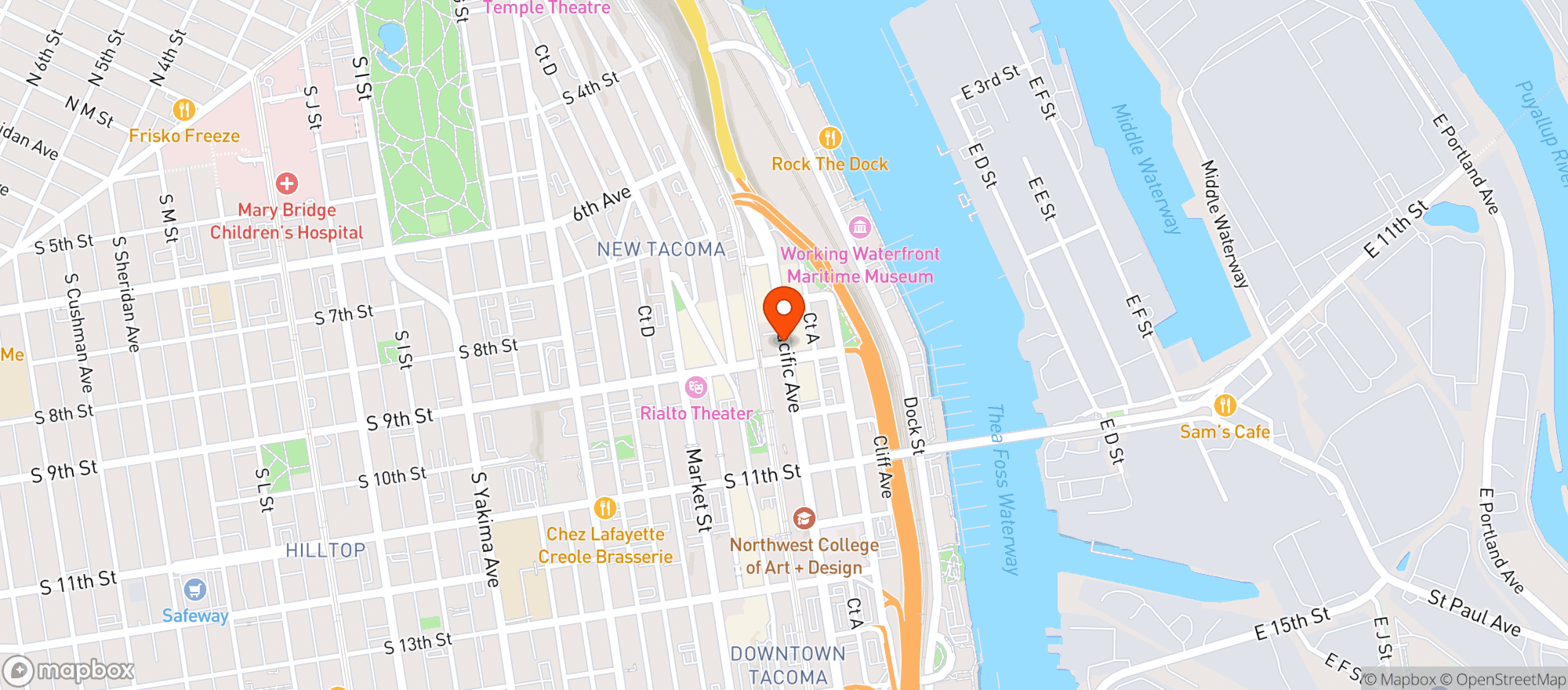 Map showing Dorkys Bar Arcade
