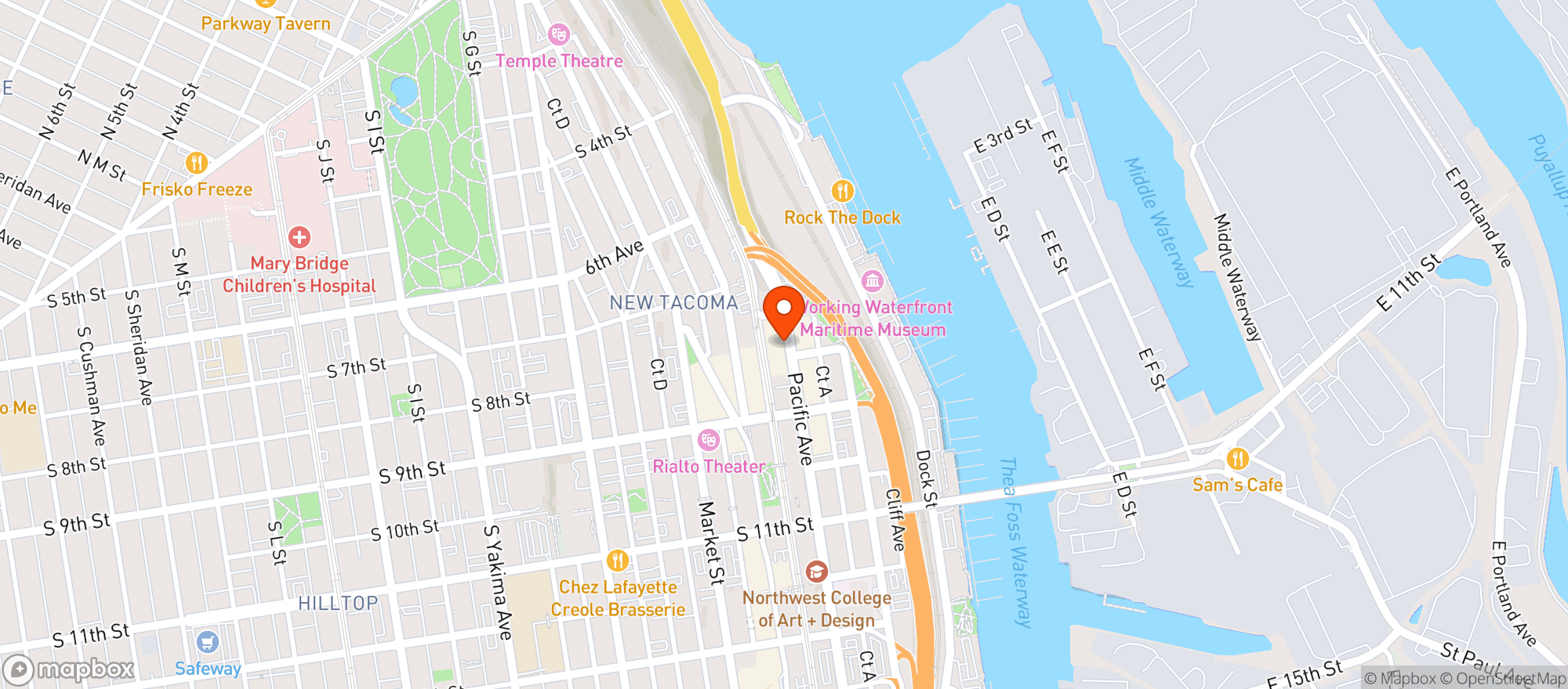 Map showing Odd Otter Brewing Company
