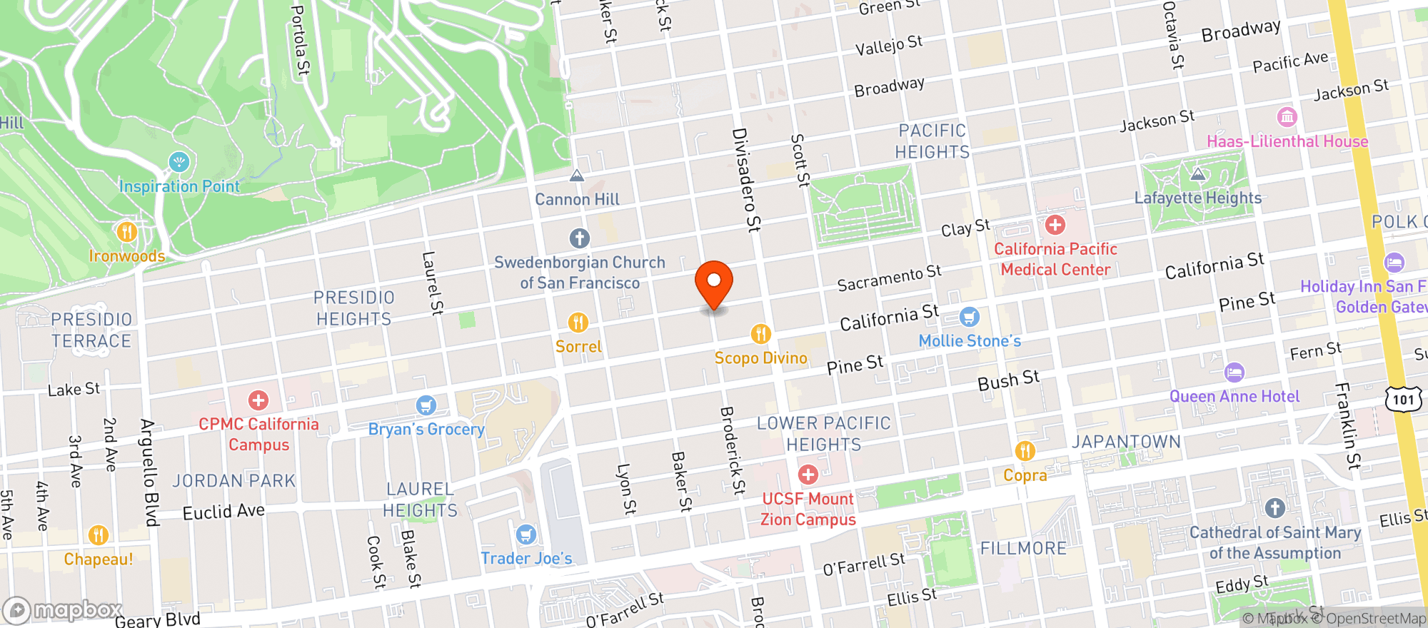 Map showing Krista Market