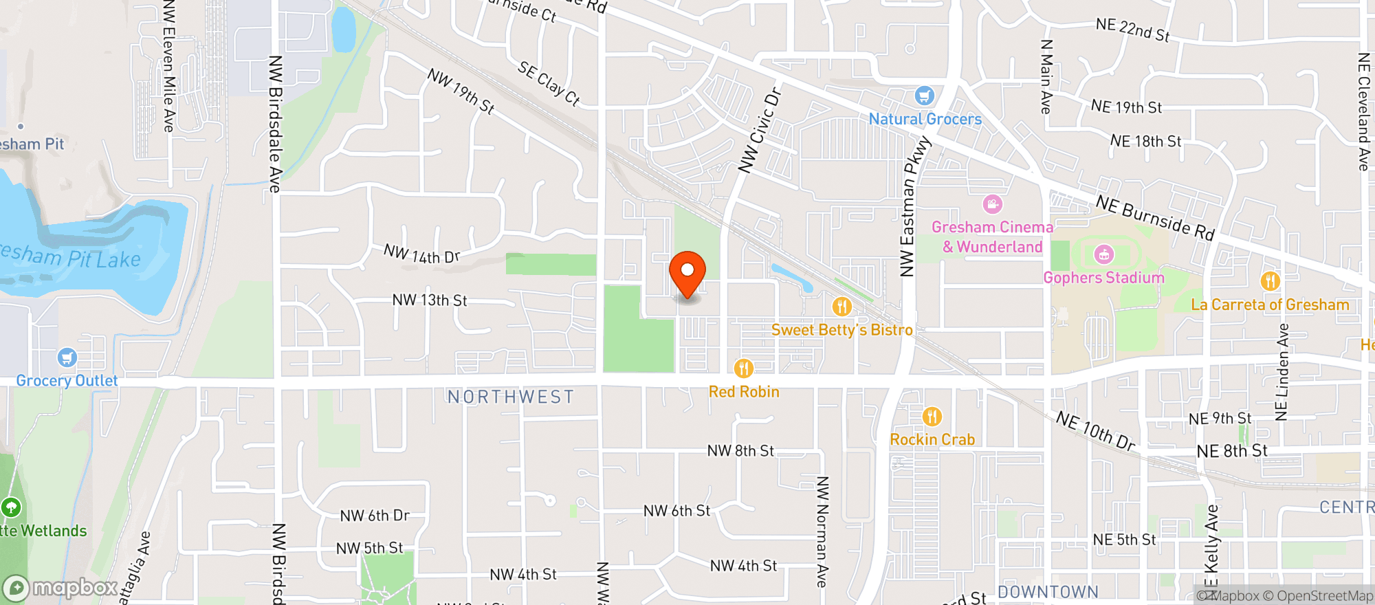 Map showing World Market Gresham