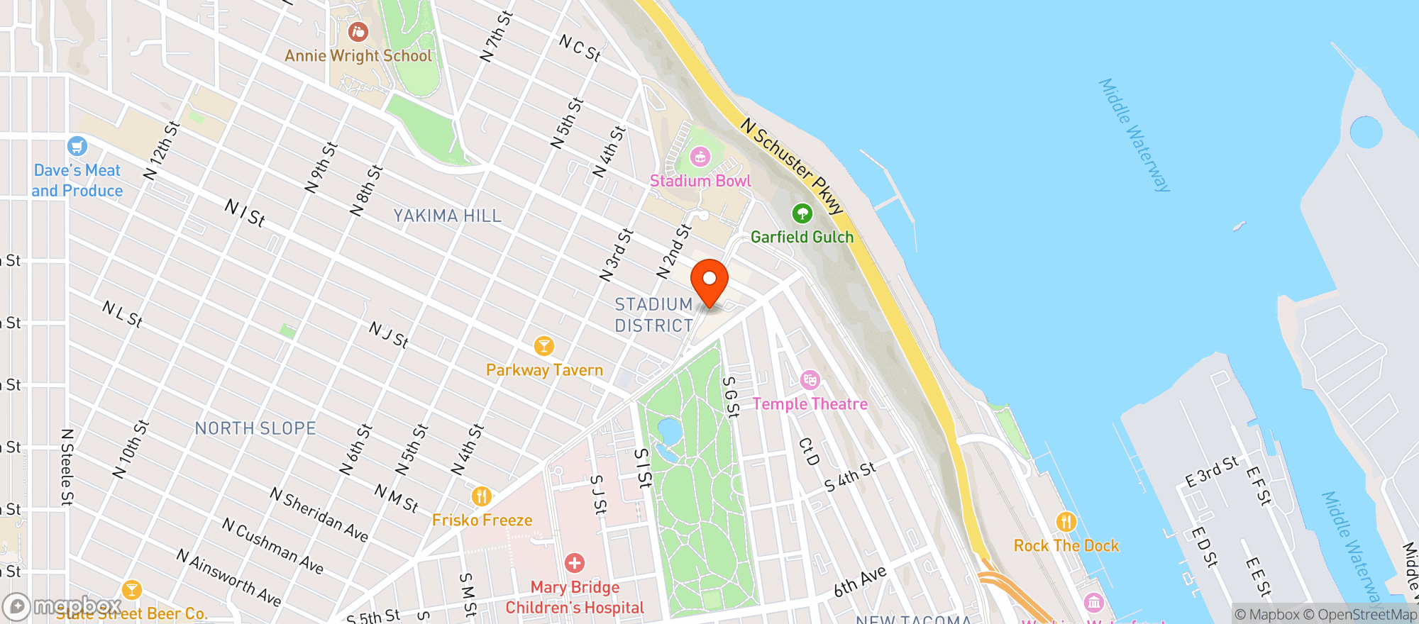 Map showing Thriftway