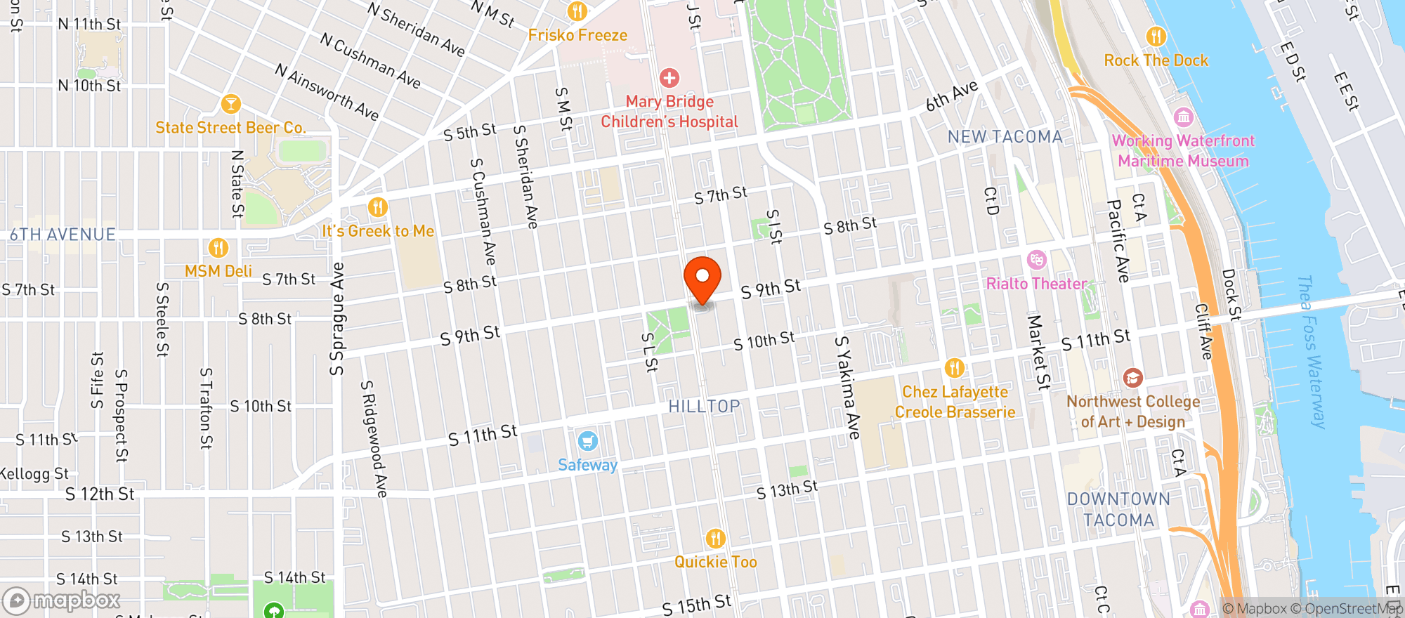 Map showing Main Gas & Grocery