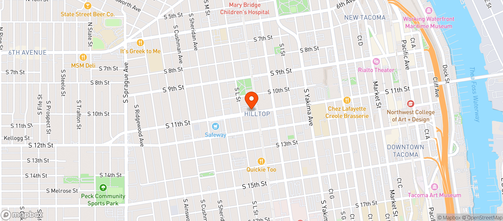 Map showing Peterson Bros 1111