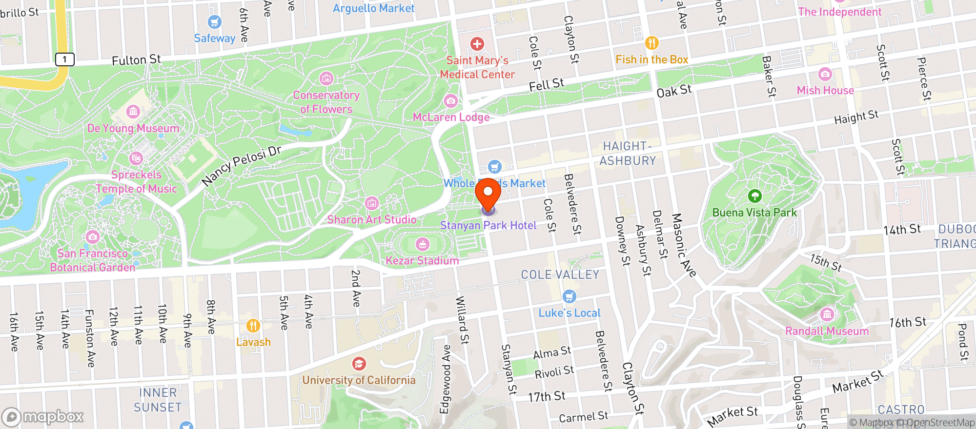 Map showing Harborside - Sf