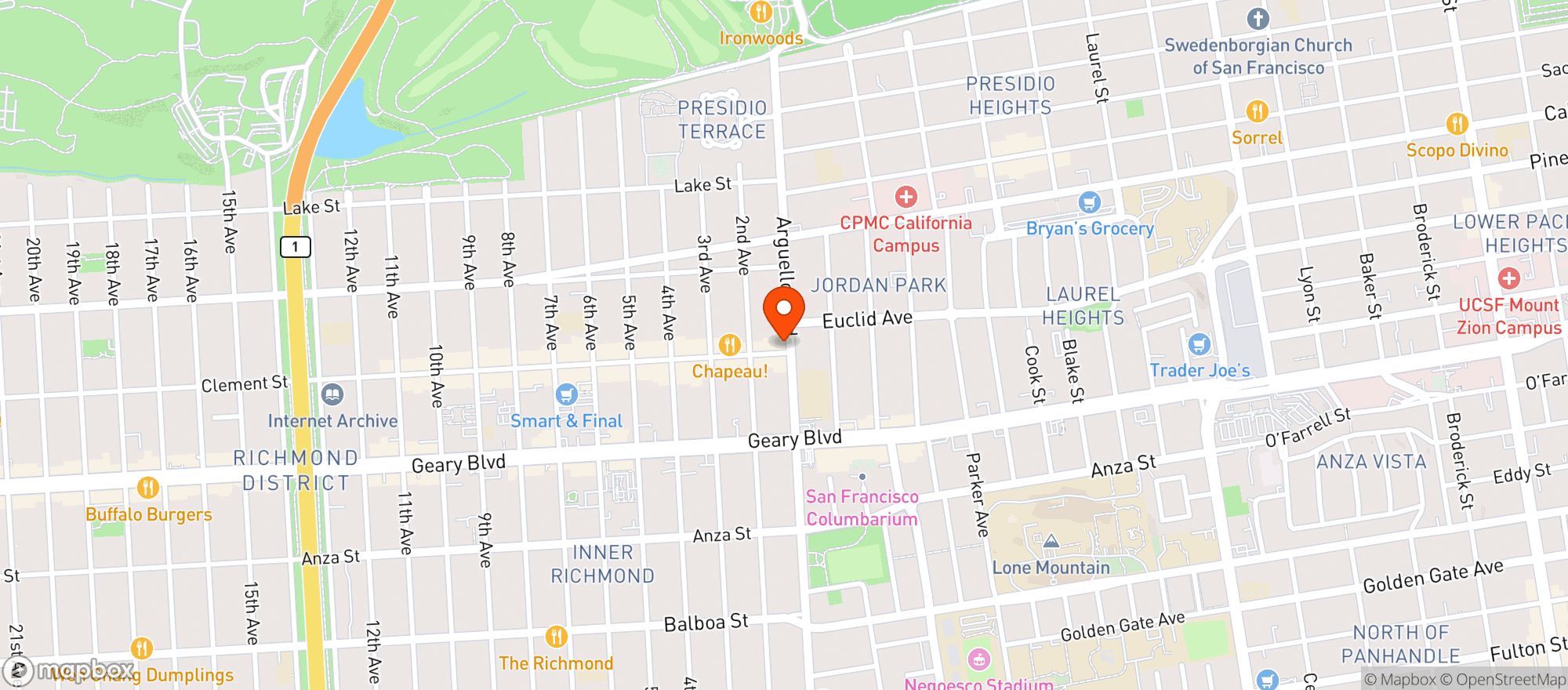 Map showing Breck's Wine Store