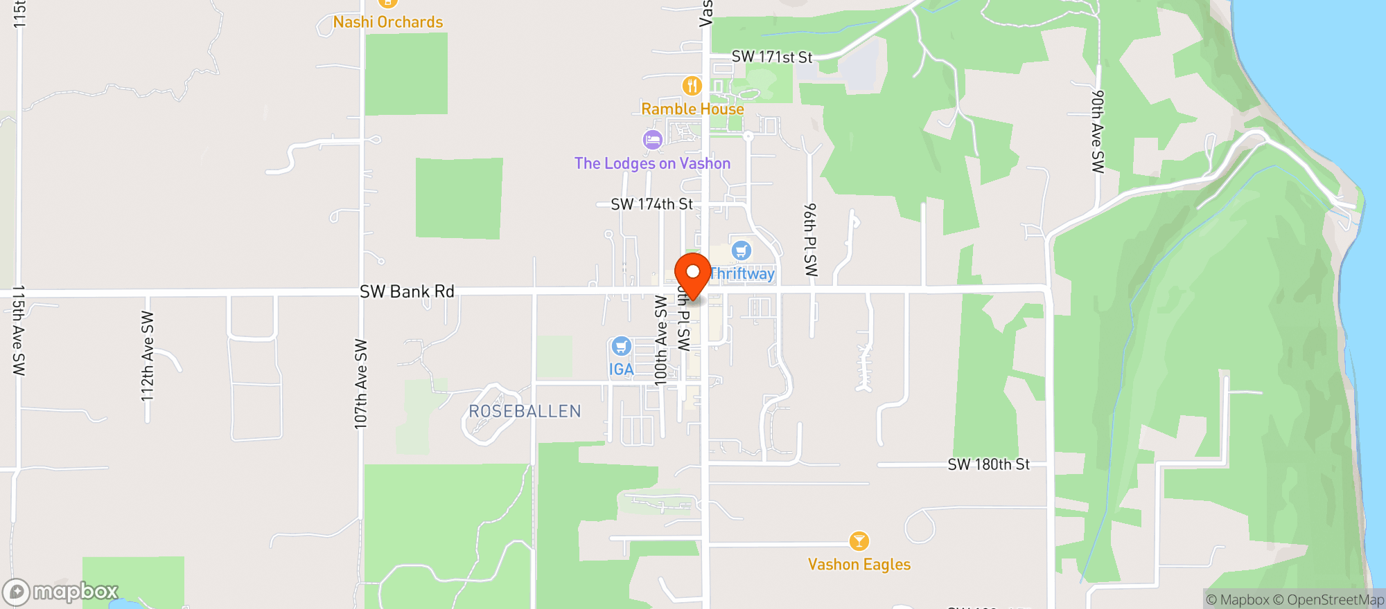 Map showing O Sole Mio Pizza