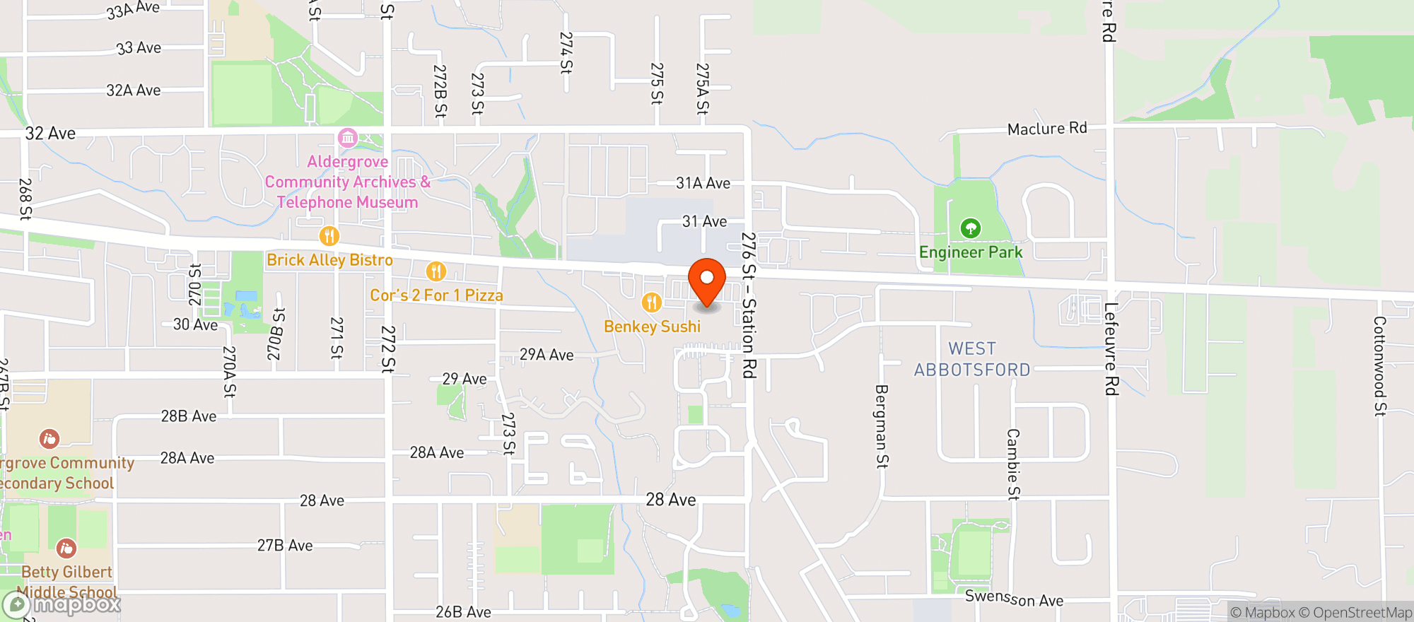 Map showing Fresh Co 8938