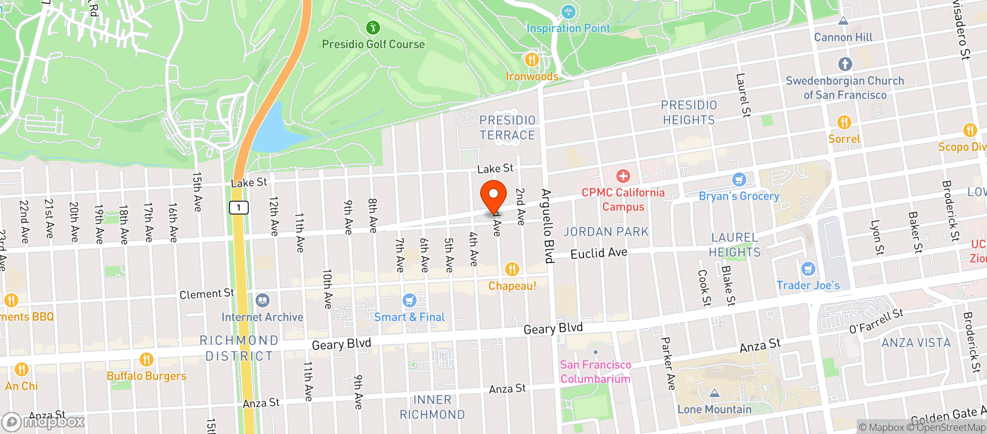 Map showing The Natural Shop