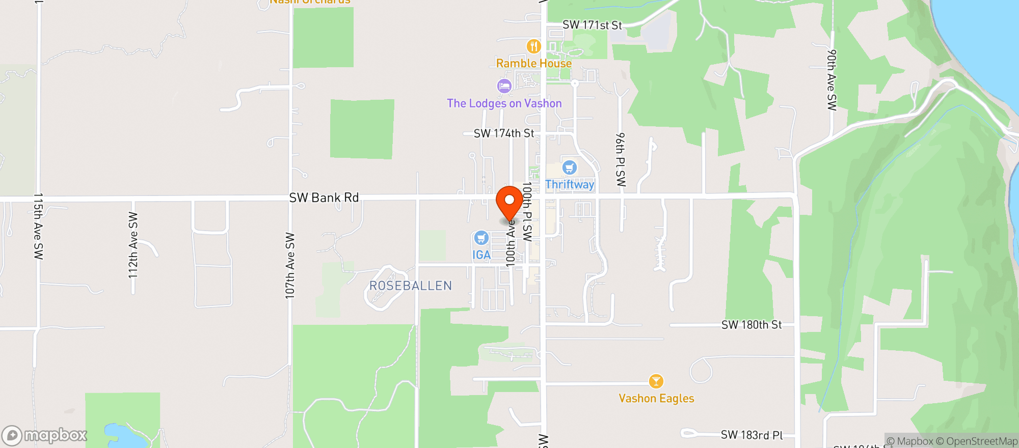 Map showing Vashon Market Fresh Iga